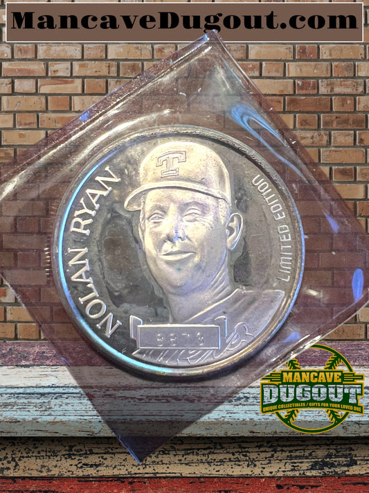 Nolan Ryan 5000 Strikeout Leader One Troy Ounce .999 Fine Silver #8873