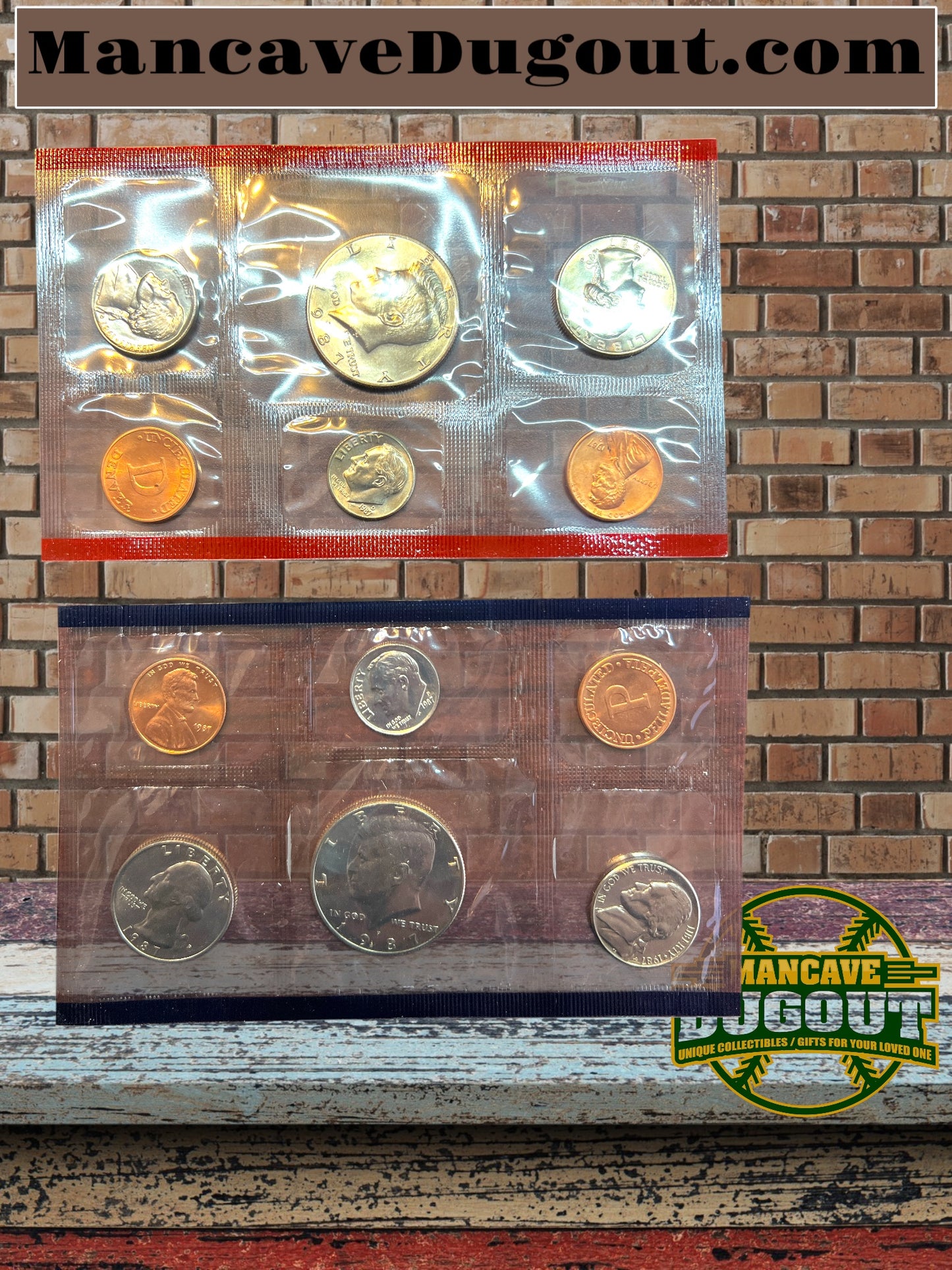 UNITED STATES 1987 Uncirculated Coin Set with D and P Mint Marks