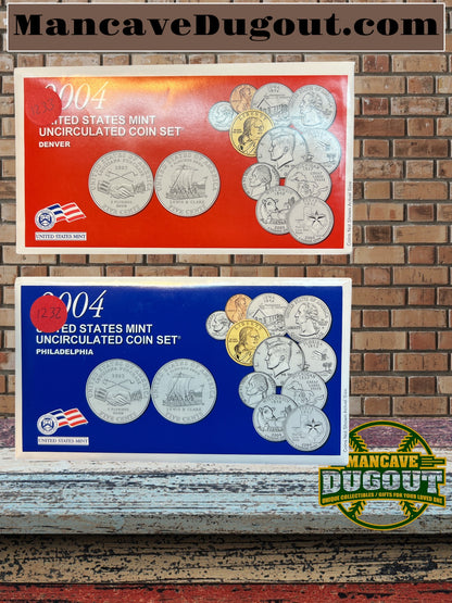 2004 United States US Mint 22 Coin P & D Uncirculated Coin Set