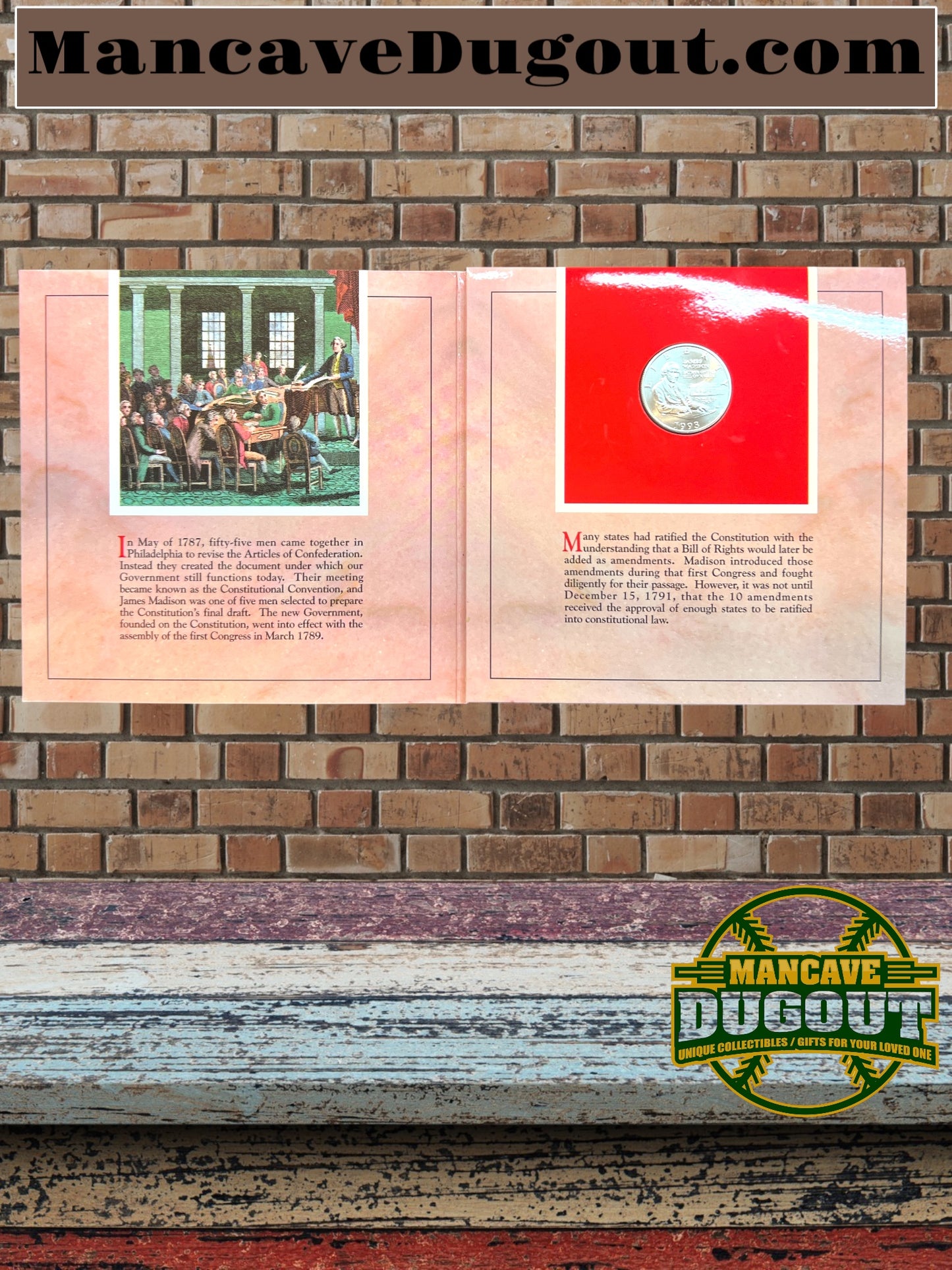 1993 Bill of Rights Silver Half Dollar - Young Collector with James Madison Medal