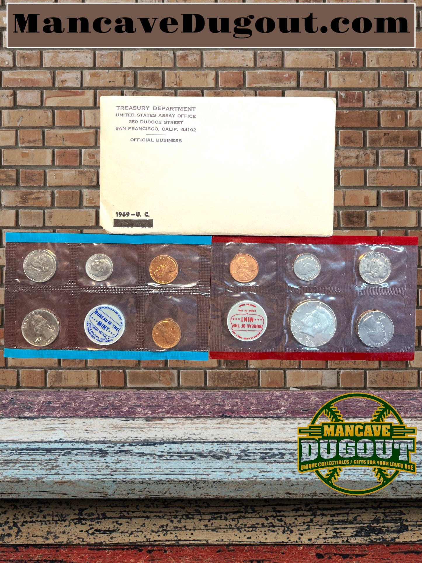 1969 Uncirculated U.S. Mint P&D Set-10 Coins U.S Mint-with OGP