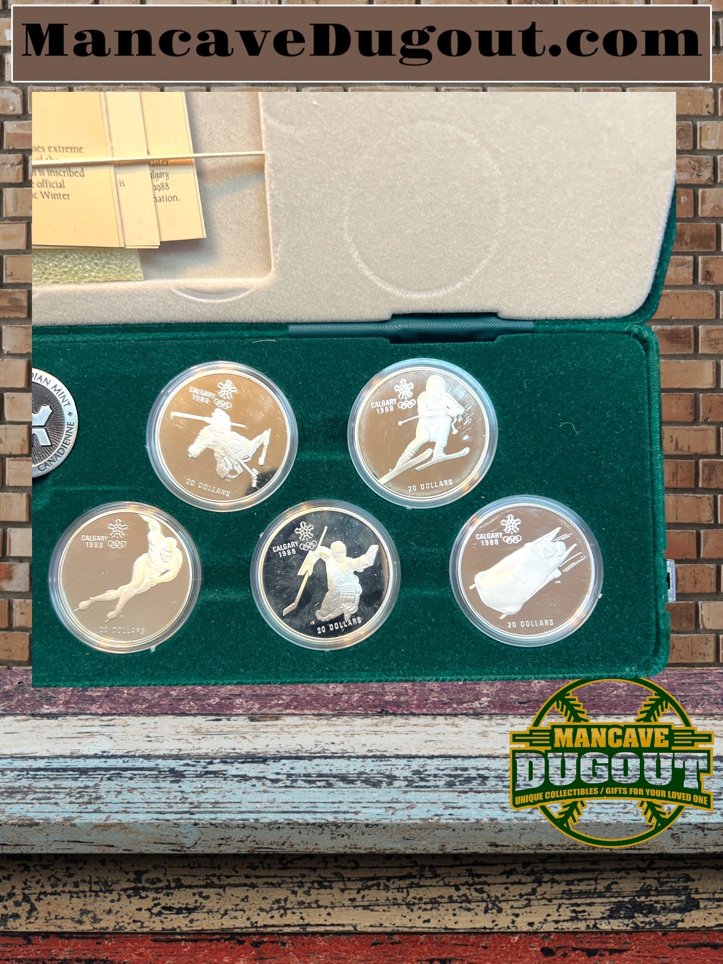 1988 Canada Calgary Olympics 10 Coin Set 10 oz. 925 Sterling Silver Coins
