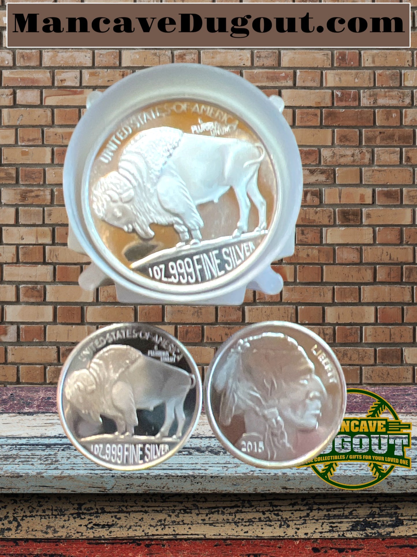 2015-1 oz Silver Round - Buffalo Rounds - .999 Fine Silver - USA