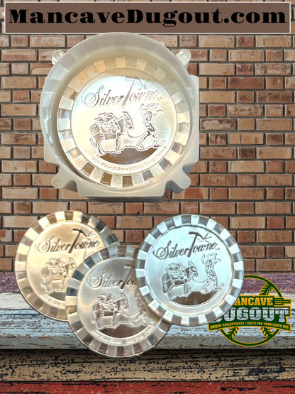 Silver Towne Silver 1 OZ. .999 Poker Chip Stacker-Cameo finish