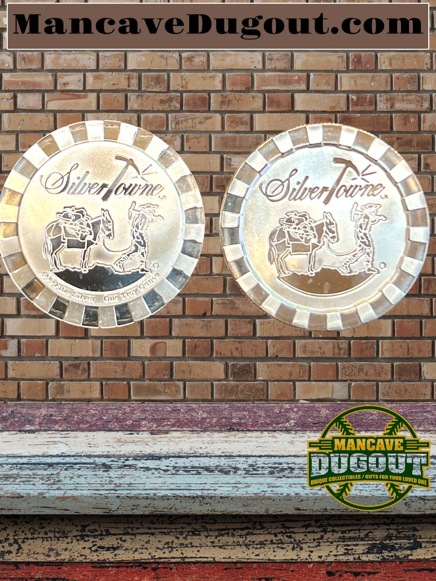 Silver Towne Silver 1 OZ. .999 Poker Chip Stacker-Cameo finish