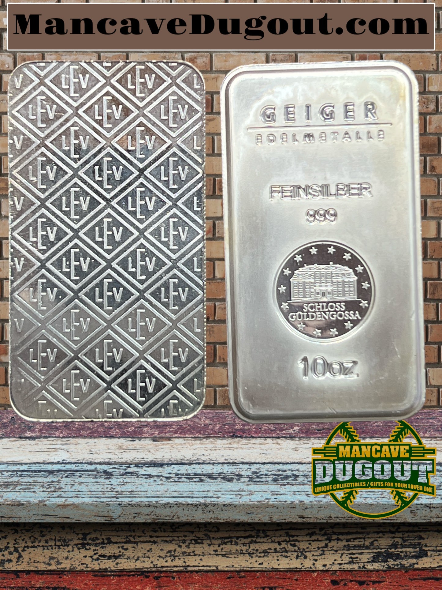 10 oz Silver Bar - Geiger (Security Line Series)