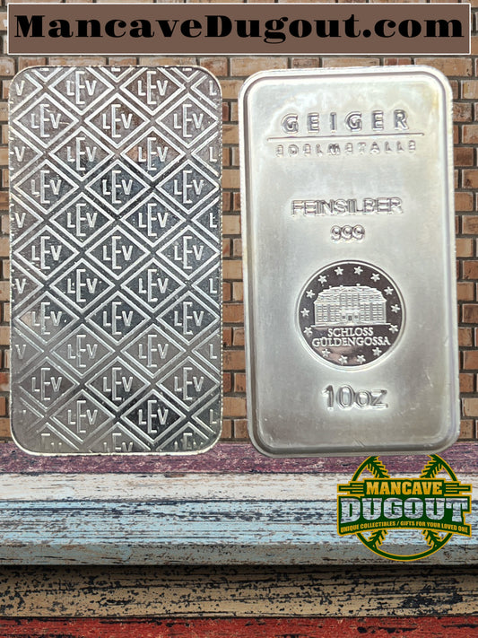 10 oz Silver Bar - Geiger (Security Line Series)