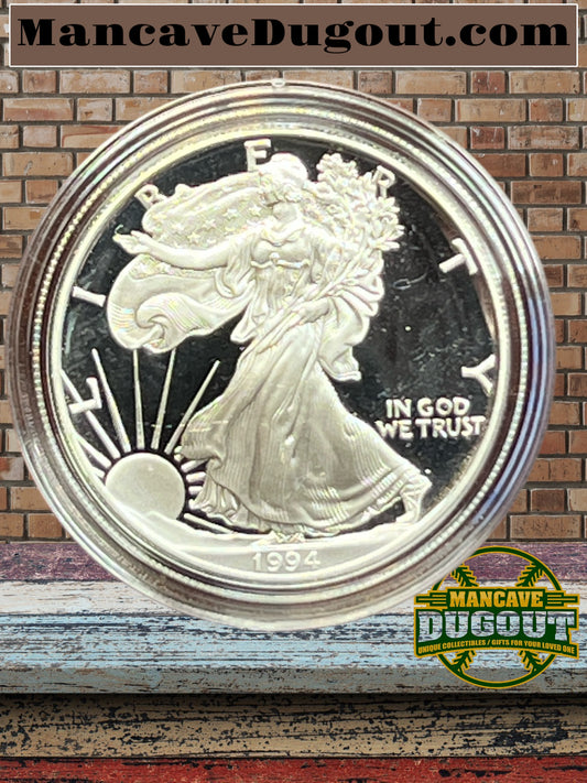 1994-P American Silver Eagle PROOF 1 Oz Silver - Coin & Box & COA