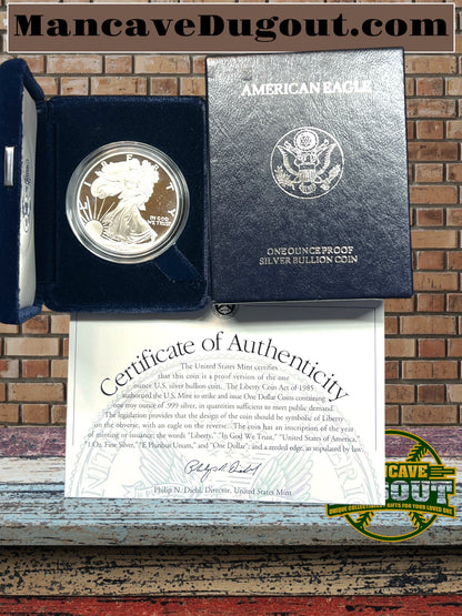 1994-P American Silver Eagle PROOF 1 Oz Silver - Coin & Box & COA