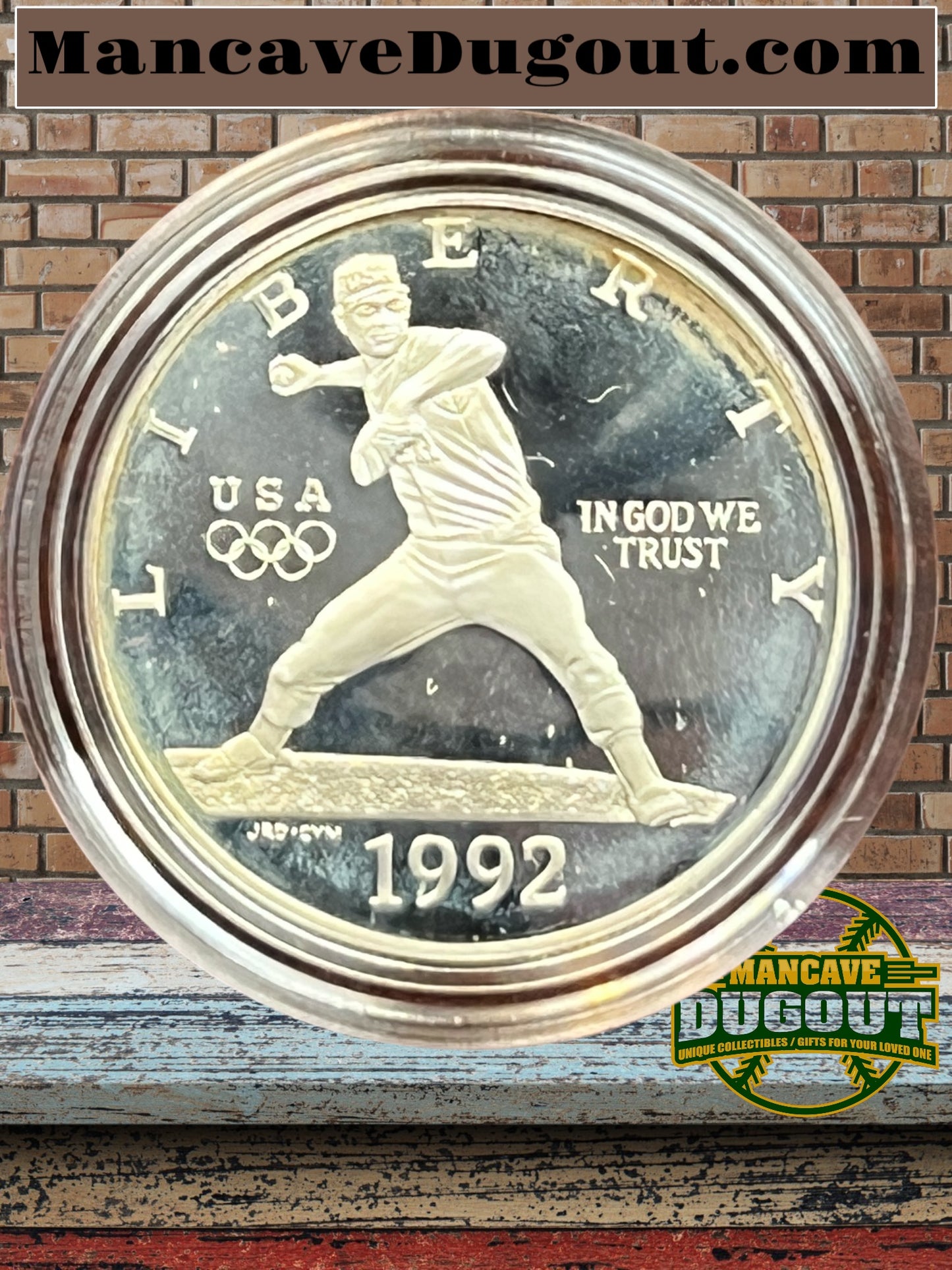 1992-S Olympic Proof Silver Dollar & Clad Half Dollar 2-Coin Set OGP+COA