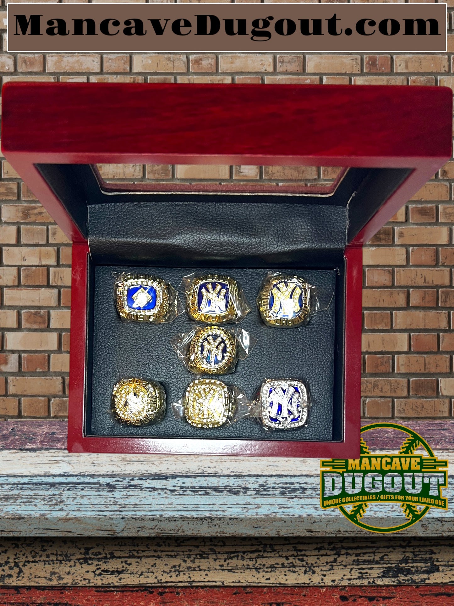 New York Yankees World Series Souvenir Rings Set Size 11 - 7 Championship Rings