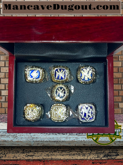 New York Yankees World Series Souvenir Rings Set Size 11 - 7 Championship Rings