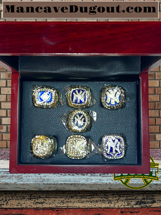 New York Yankees World Series Souvenir Rings Set Size 11 - 7 Championship Rings