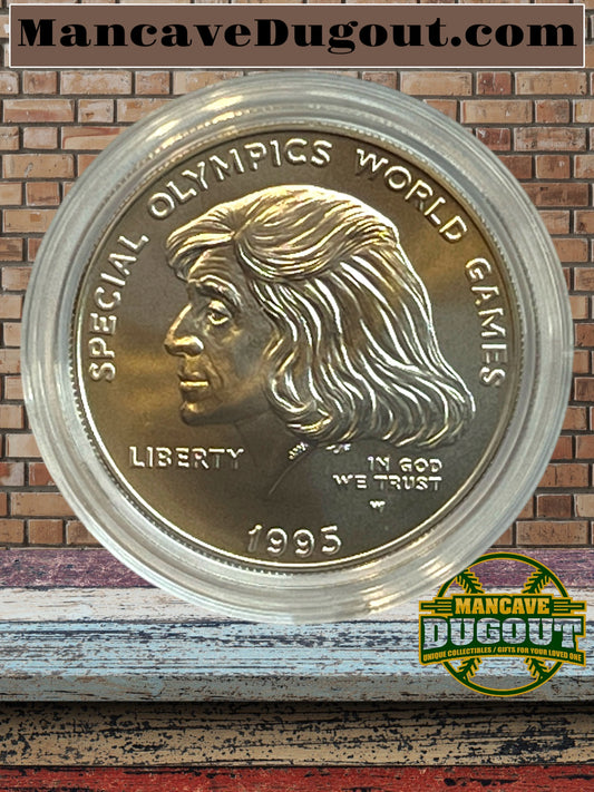 1995-W Uncirculated Special Olympics Commemorative Silver Dollar with COA-OGP