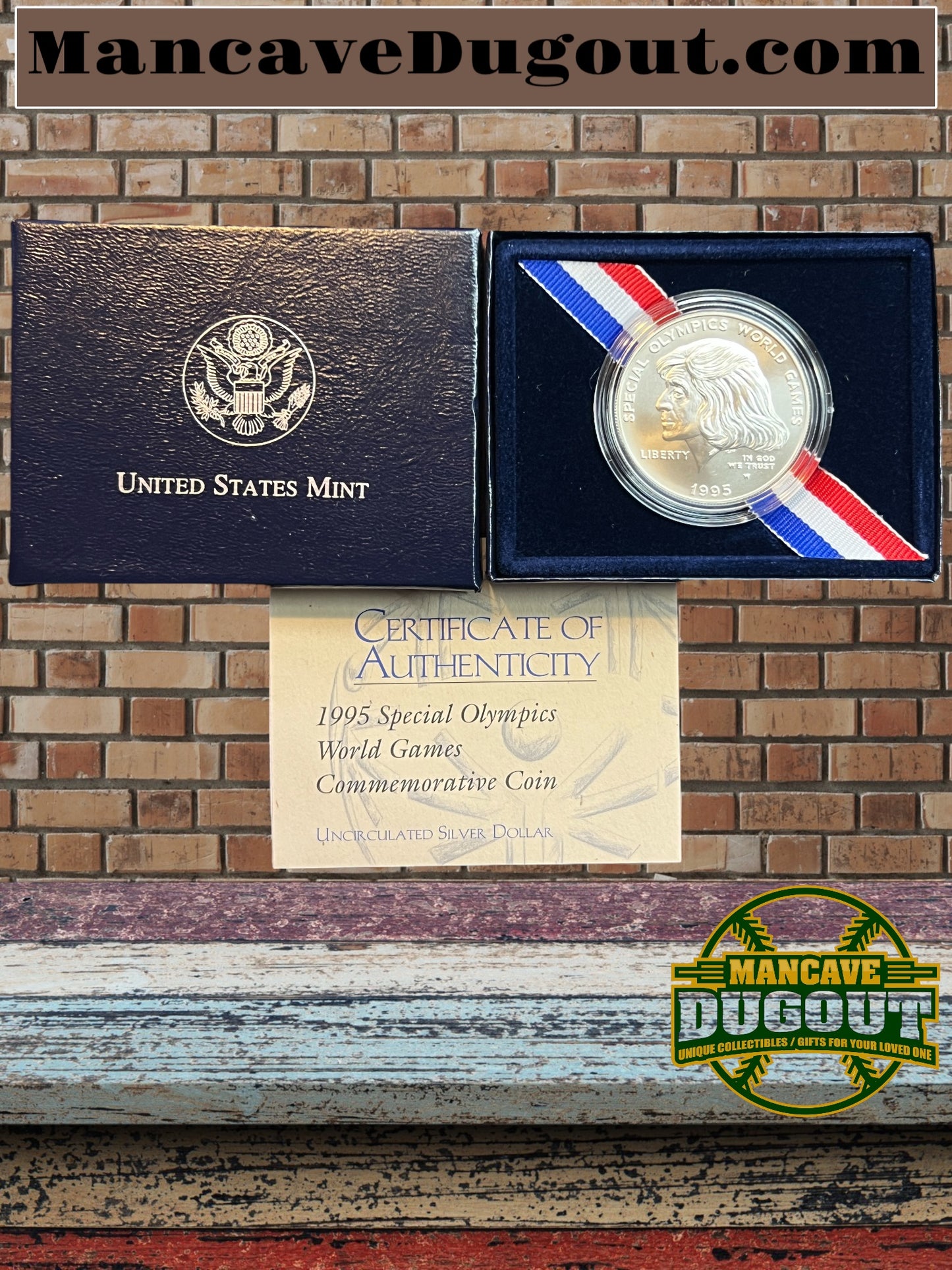 1995-W Uncirculated Special Olympics Commemorative Silver Dollar with COA-OGP