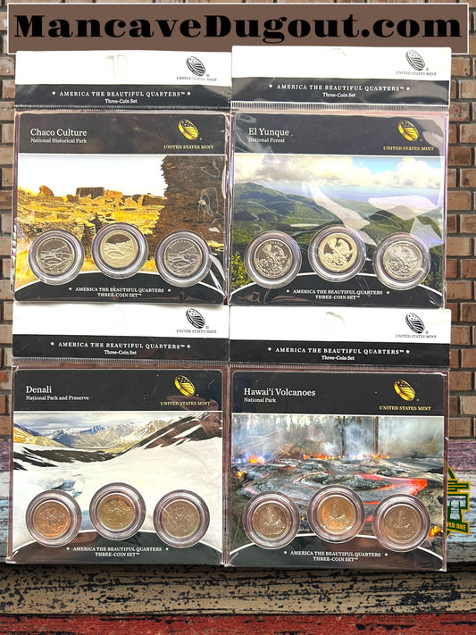 2012 - Lot of 5 American the Beautiful 3-Coin Sets