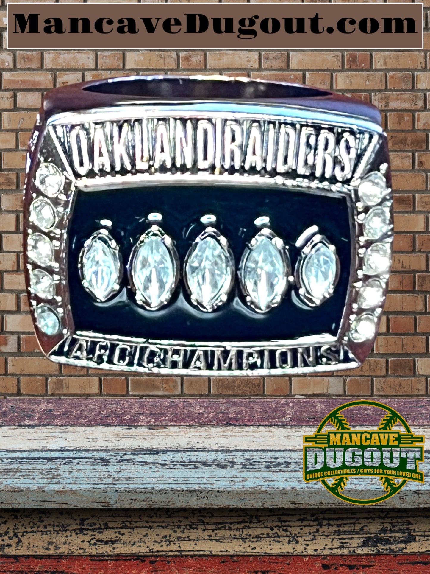 Oakland Raiders-Souvenir Championship Rings 6 pcs together-W/Wooden Box