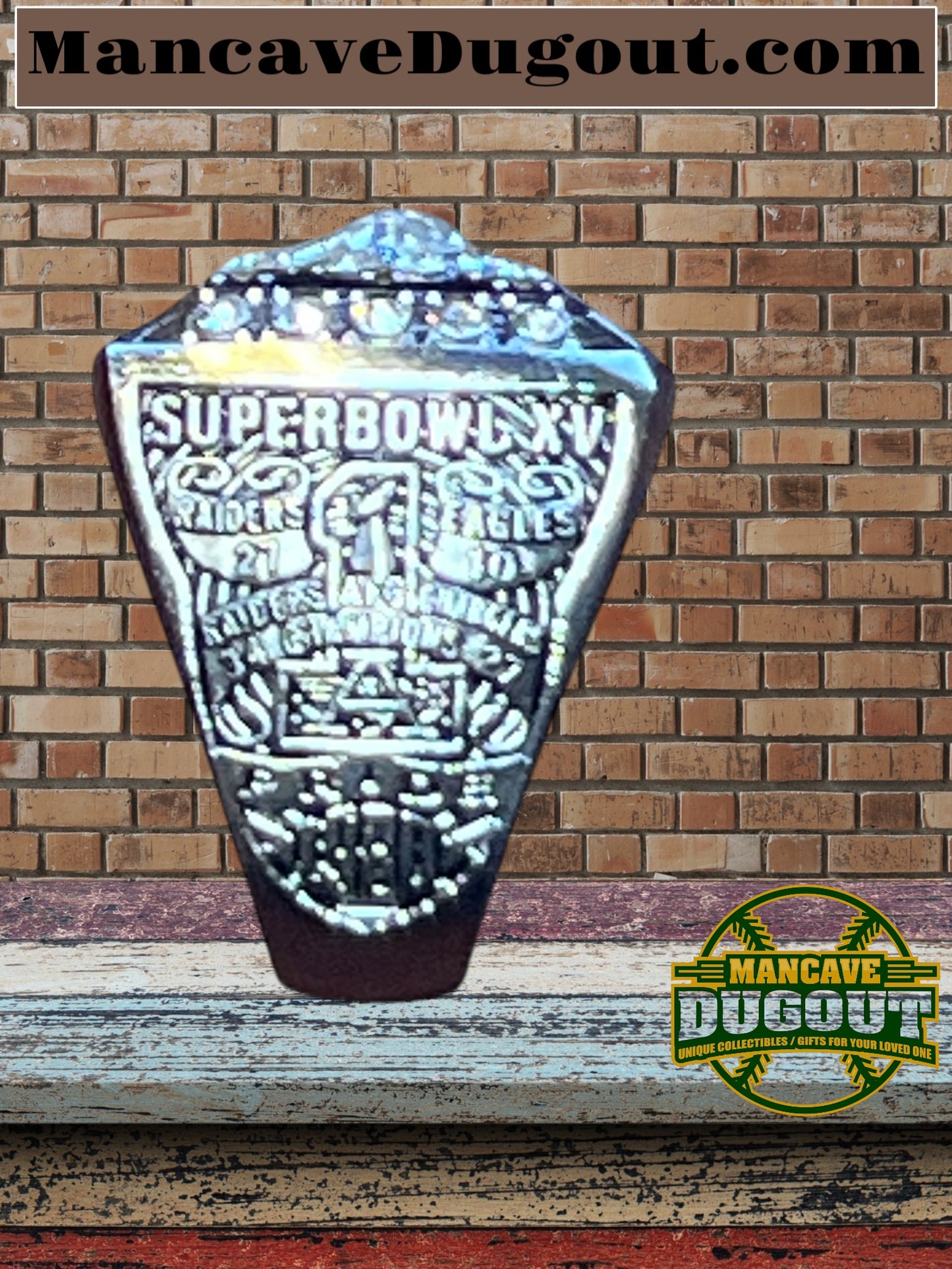 Oakland Raiders-Souvenir Championship Rings 6 pcs together-W/Wooden Box