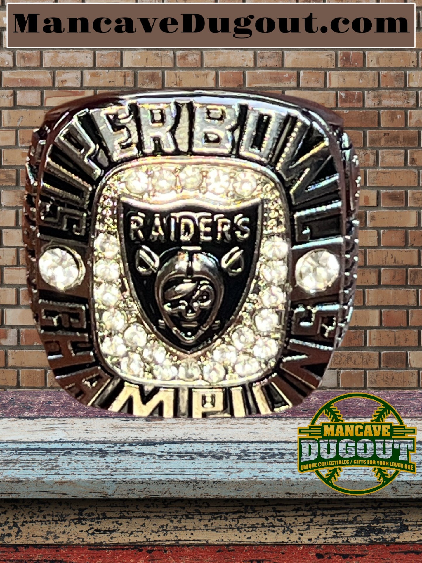 Oakland Raiders-Souvenir Championship Rings 6 pcs together-W/Wooden Box