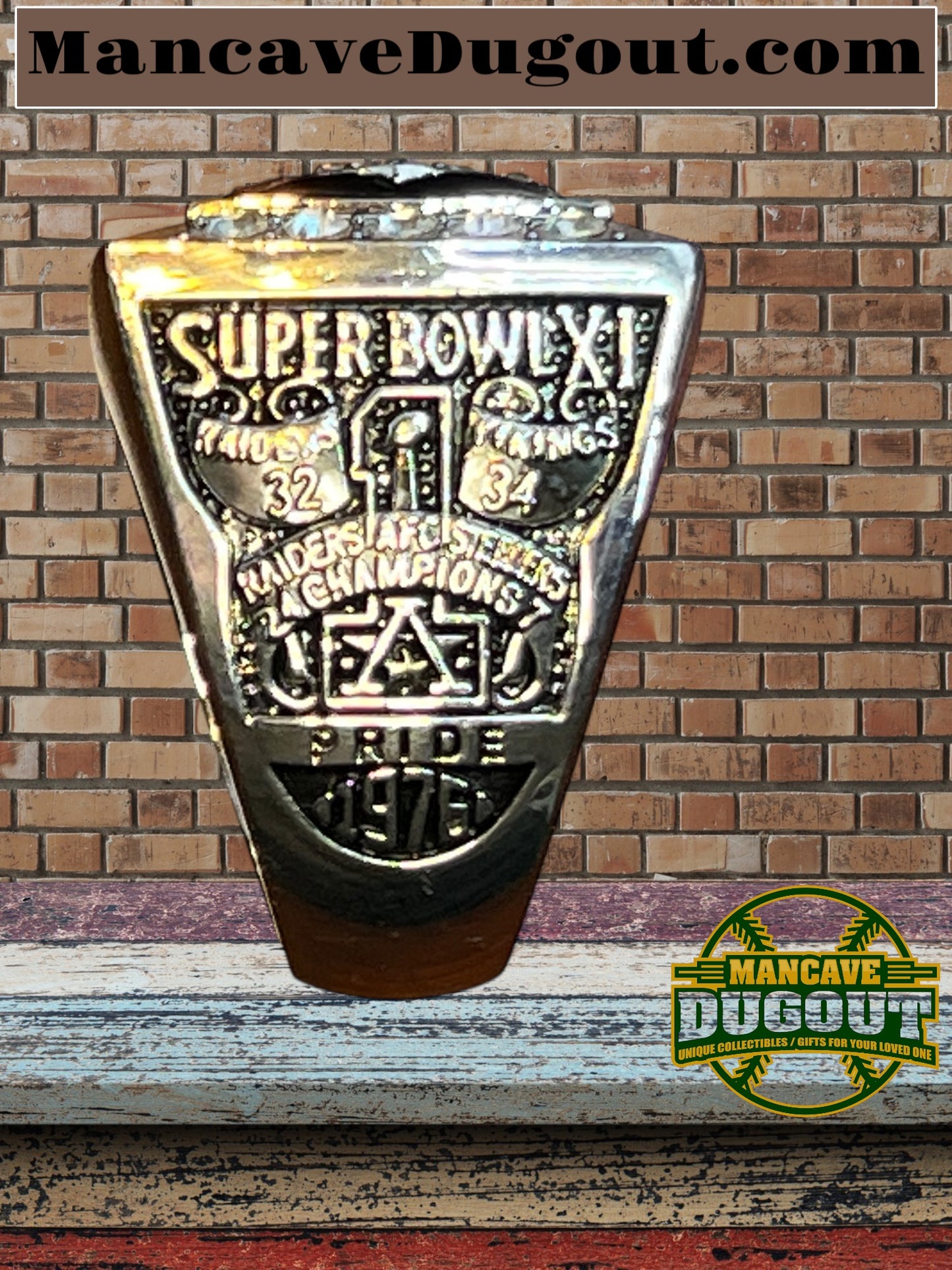 Oakland Raiders-Souvenir Championship Rings 6 pcs together-W/Wooden Box