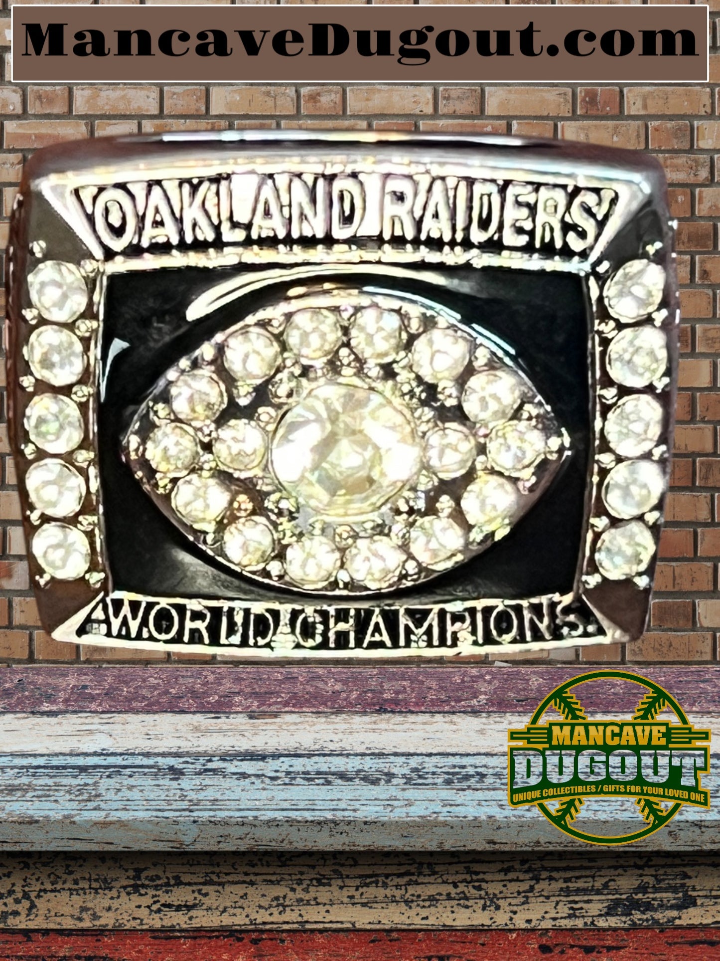 Oakland Raiders-Souvenir Championship Rings 6 pcs together-W/Wooden Box