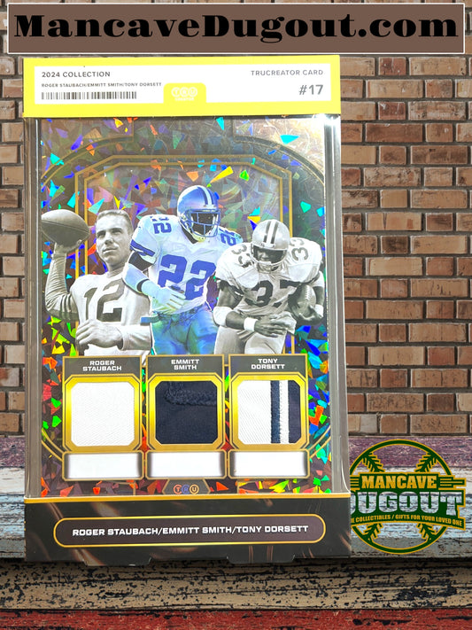 2024 Trucreator Card-#17-Roger Staubach-Emmitt Smith-Tony Dorsett