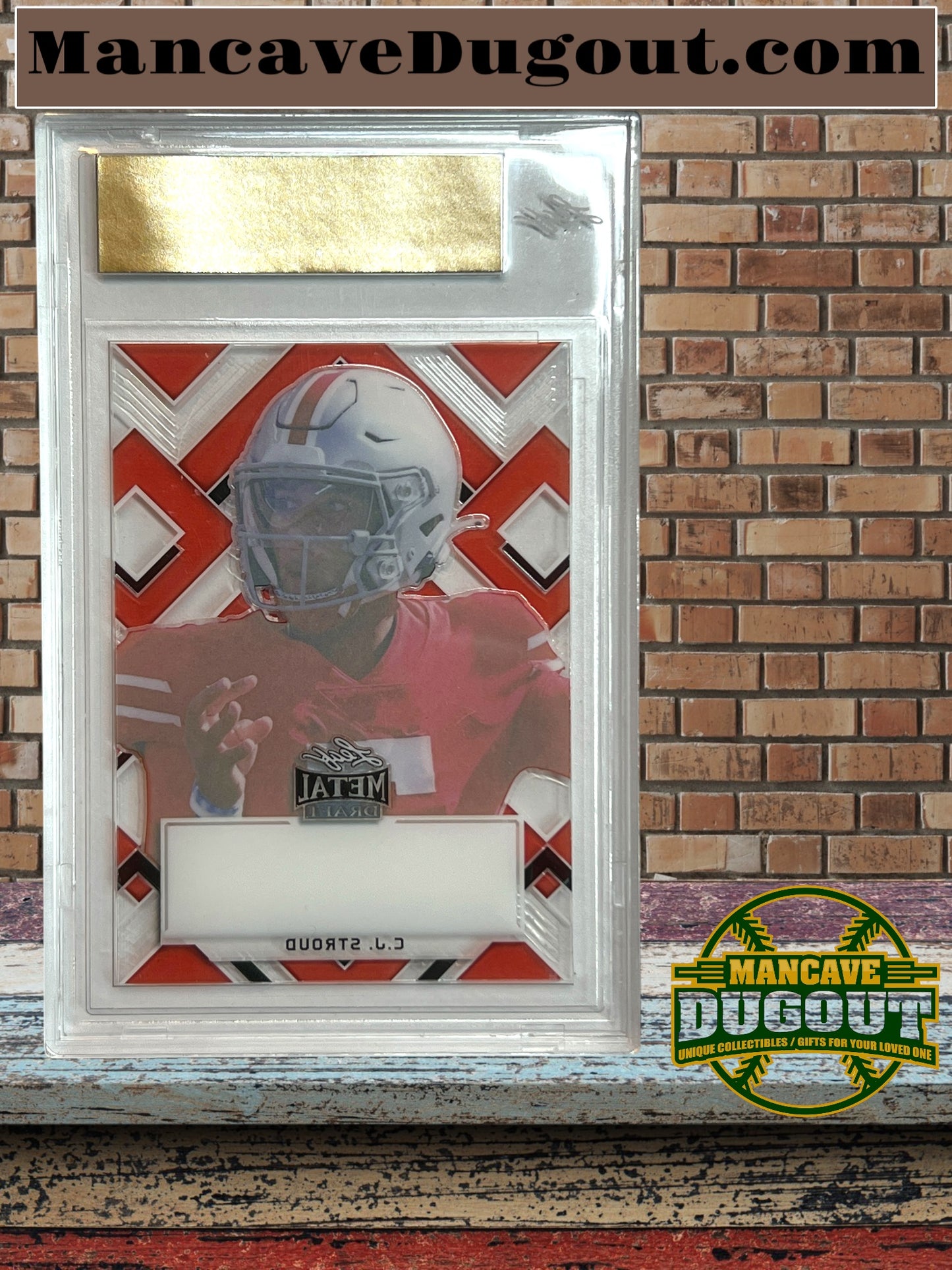 C.J. Stroud 2022 Leaf Metal Portrait Clear Red #1/1 Pre-Production Proof RC