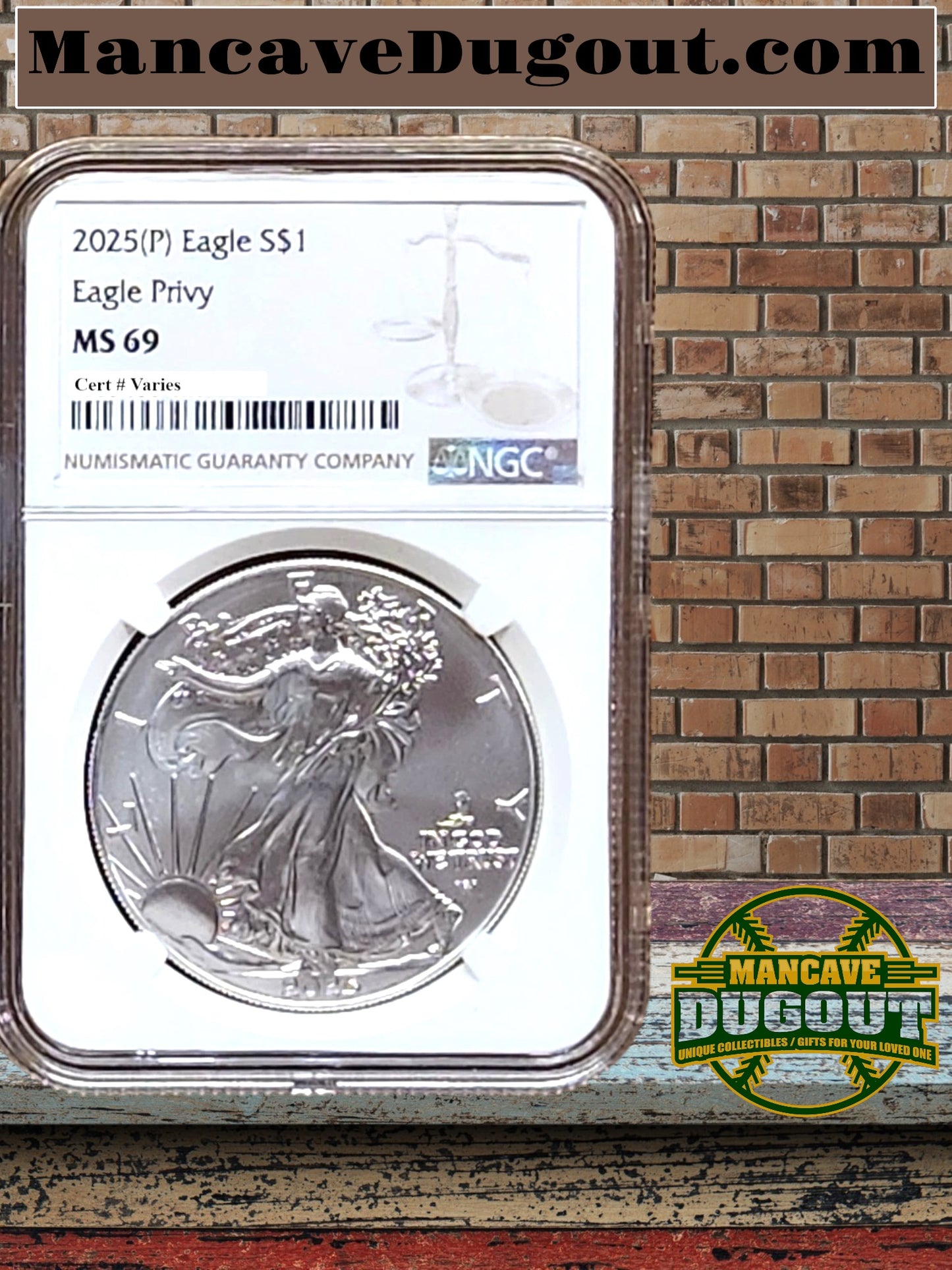2025 P Silver Eagle with Eagle Privy NGC MS69 with Brown Label