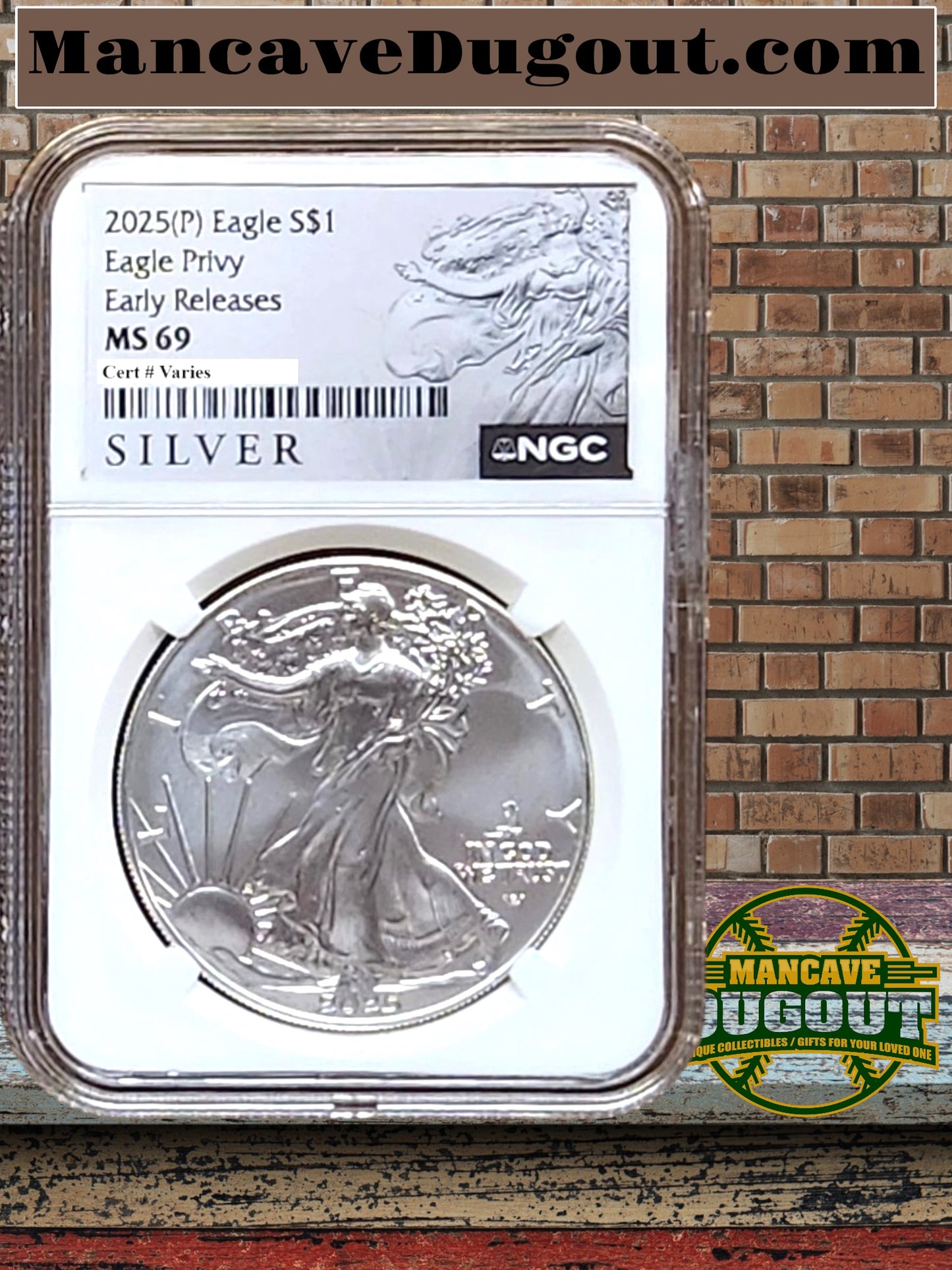 2025 P Silver Eagle with Eagle Privy NGC MS69 - Early Release