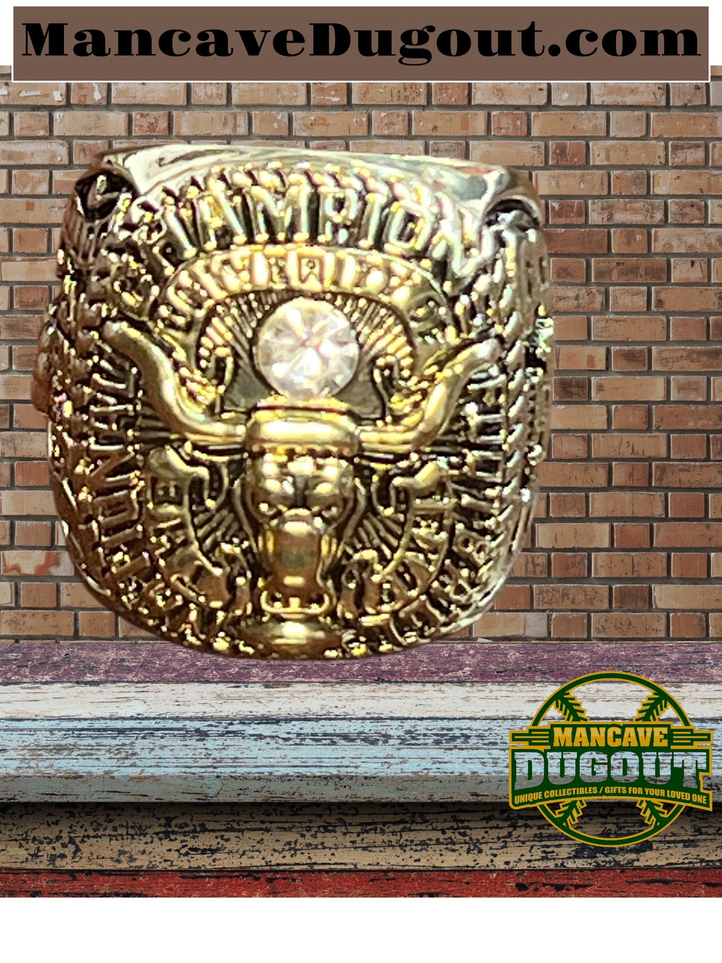 1969 and 2005 University of Texas LONGHORNS Championship Souvenir Ring with Display