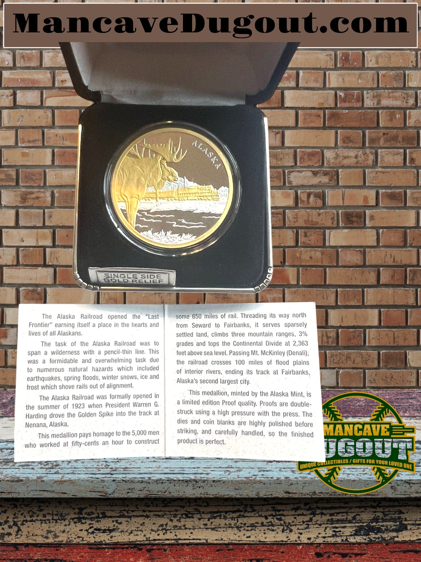 Alaska's  State Medallion – The Railroad (Undated)