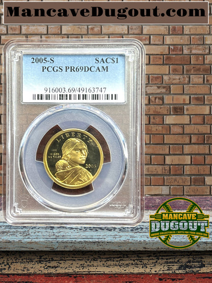 2005-S Sacagawea Dollar PCGS & ICG PR-69 DCAM