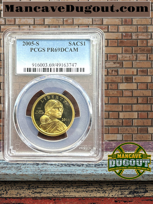 2005-S Sacagawea Dollar PCGS & ICG PR-69 DCAM