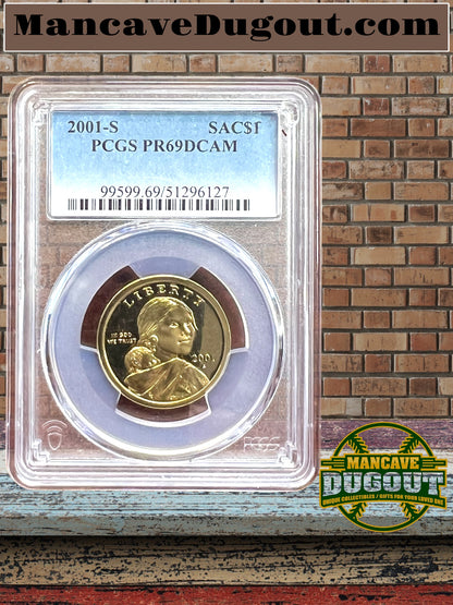 2001-S Sacagawea Dollar PCGS or ICG PR-69 DCAM