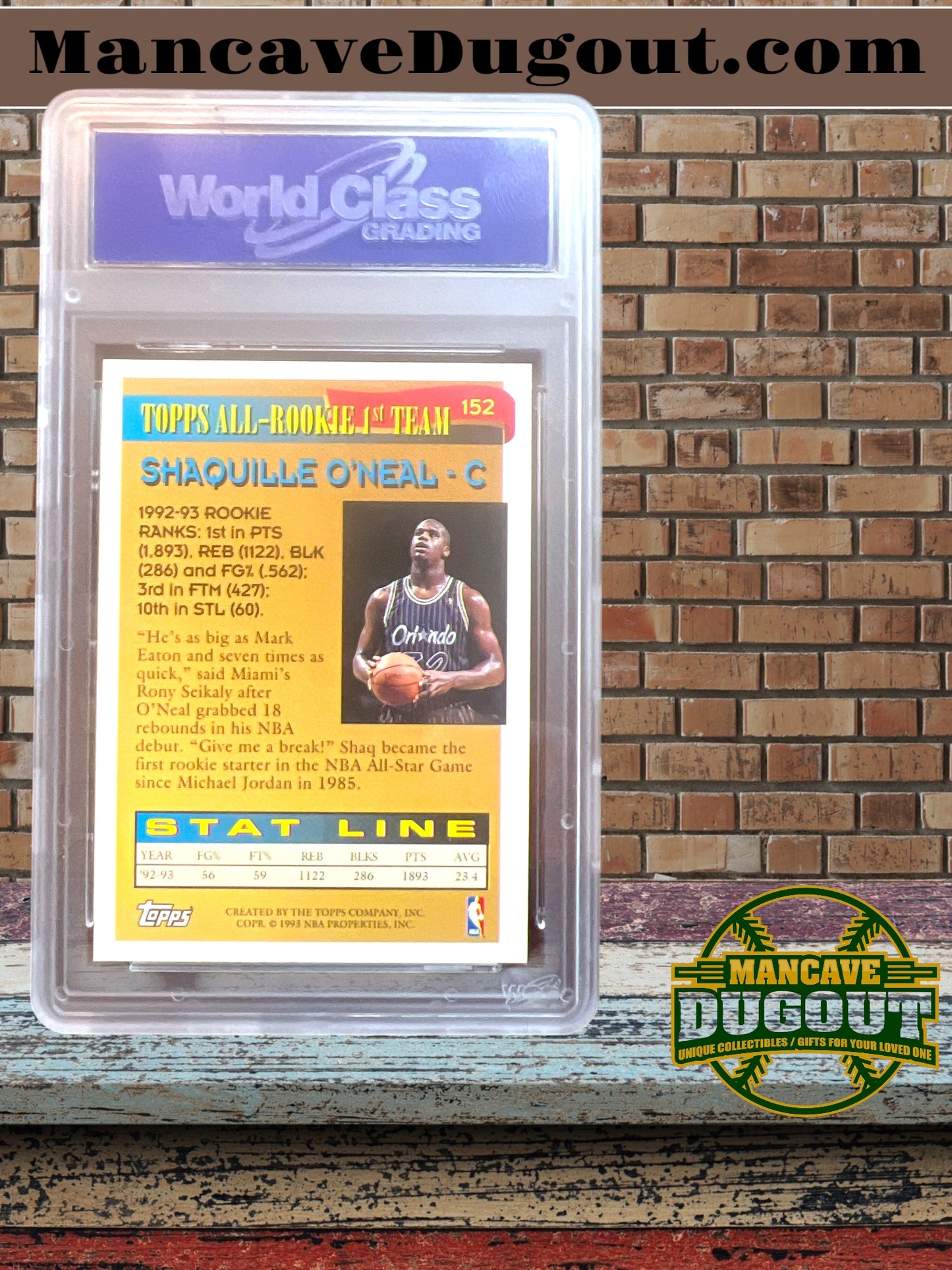1993-94 Topps - Topps All-Rookie Team Shaquille O'Neal #152 WCG 10