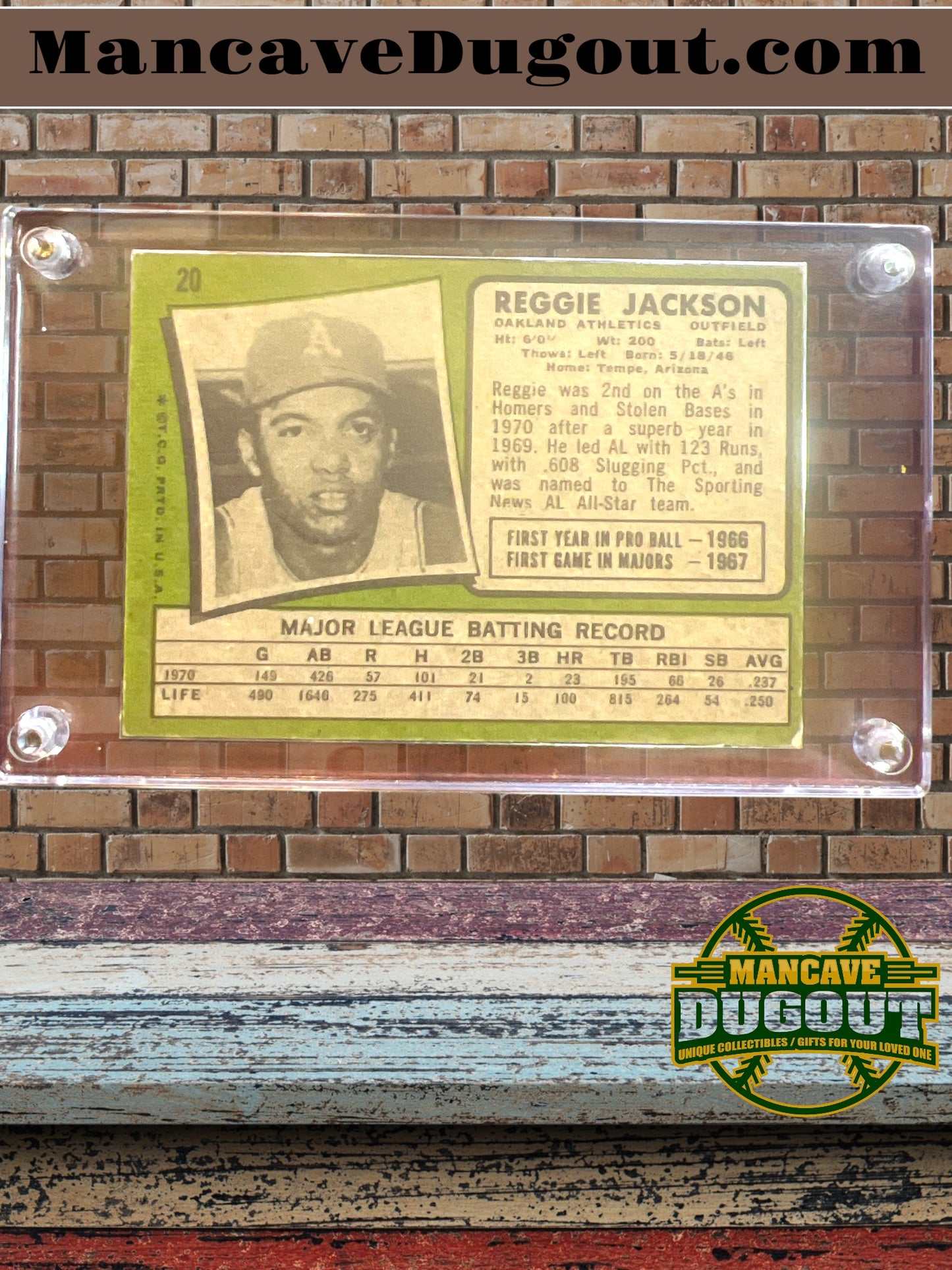 1971 Topps Baseball Card #20 - HoF Reggie Jackson – Excellent condition