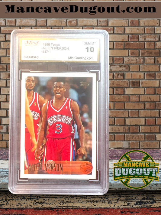 1996 Topps Allen Iverson #171-Gem Mint 10