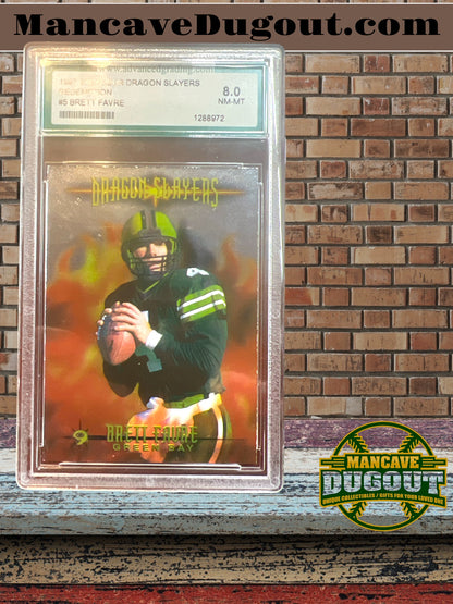 1997 Excalibur Dragon Slayers 463/1000 "Redemption" #5 Brett Favre - AGS: 8