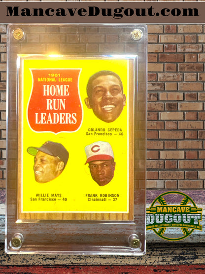 1962 Topps Willie Mays Frank Robinson Orlando Cepeda #54 1961 Home Run Leaders