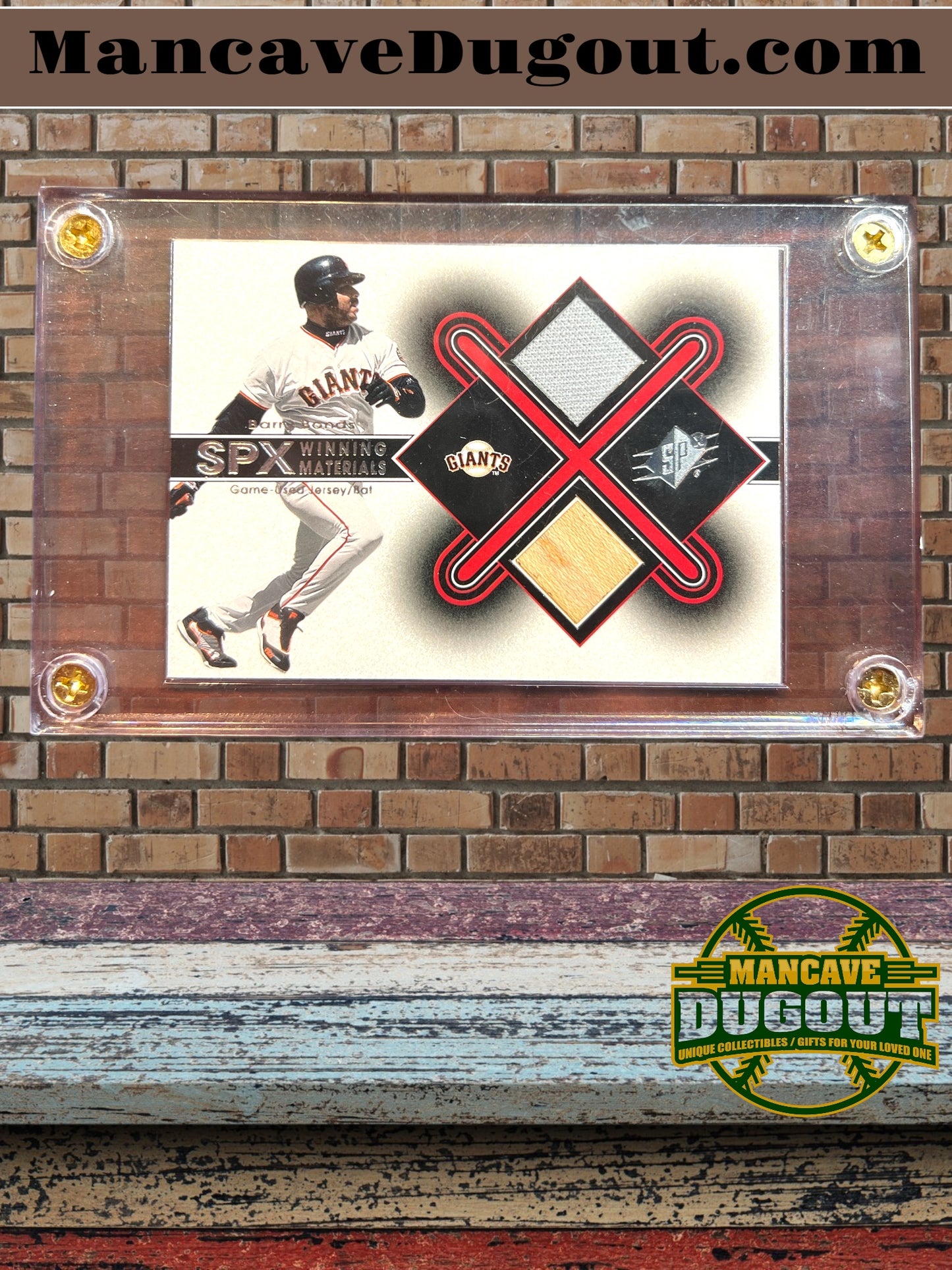2001 Upper Deck SPx Barry Bonds Winning Materials Game-Used Jersey & Bat-#BB2