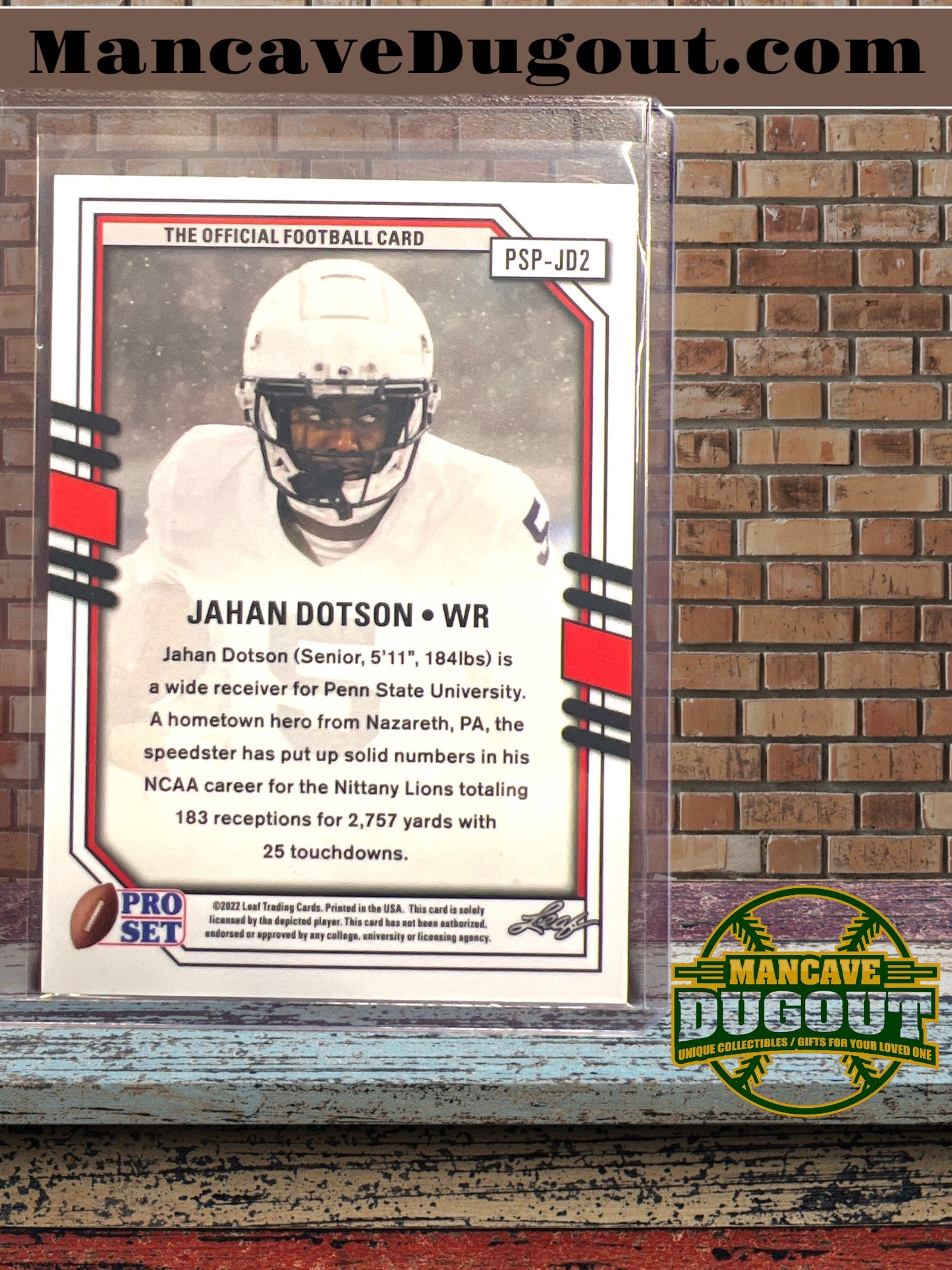 2022 Leaf Metal Pro Set Jahan Dotson Purple Mojo Portrait Rookie #PSP-JD2