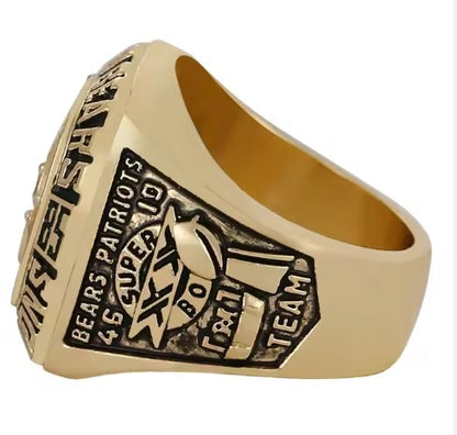 1985 Chicago Bears Championship - Border Alloy Jewelry 1985 Football Ring - Payton - REPLICA