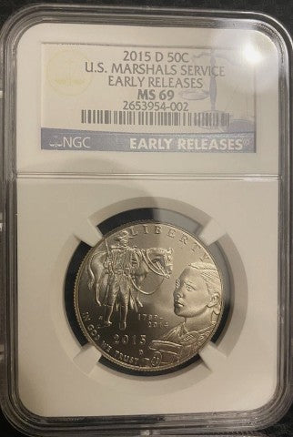 2015 US Marshals Service Half Dollar D – MS 69