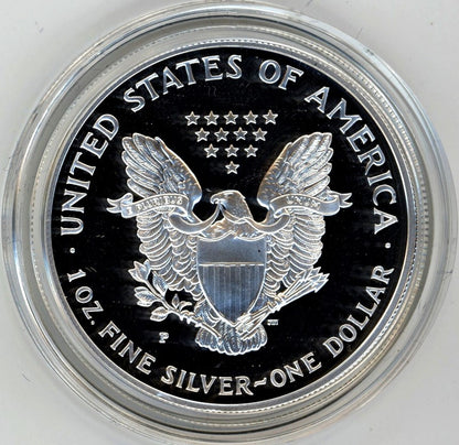 1998-P Silver Proof American Eagle ~ 99.9 Silver ~ w/Box and COA