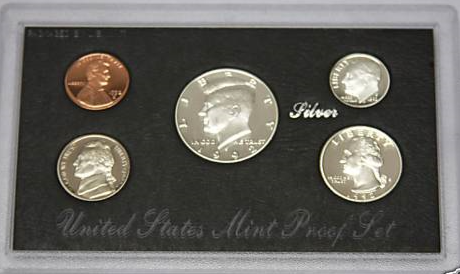 1992 S UNITED STATES MINT PREMIER SILVER PROOF SET 5 PIECES US