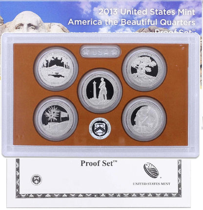 2013 S Proof Parks Quarter Set ATB Gem DCam OGP & COA 5 Coins CN-Clad