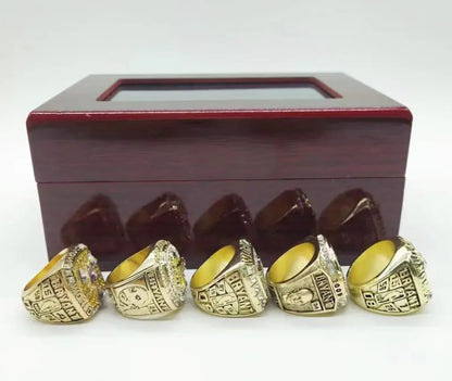 5 Rings Set Los Angels Lakers Championship Ring Set with Display Box