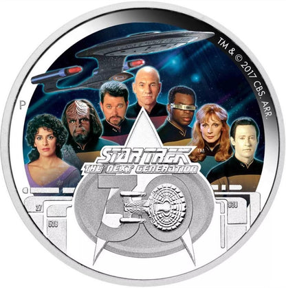 2017 Perth Mint Star Trek Next Generation 30th Anniversary 2oz Silver Proof Coin (Only 3,000 Minted)