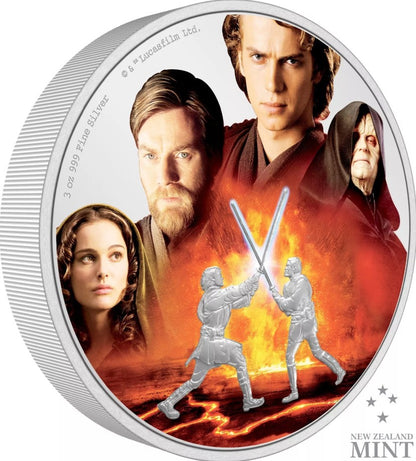 2022 Star Wars™ Battle Scenes - Anakin vs. Obi-Wan™ 3oz Silver Coin