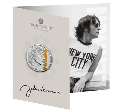 2025 John Lennon 5 Pound Brilliant Uncirculated Colored Proof Music Legends Coin